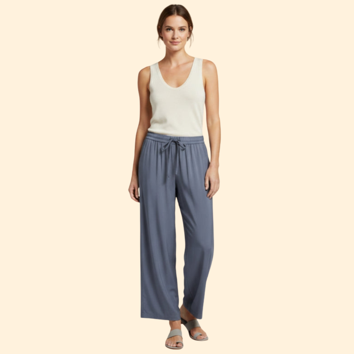 Women’s Palazzo Pants with Drawstring Waist