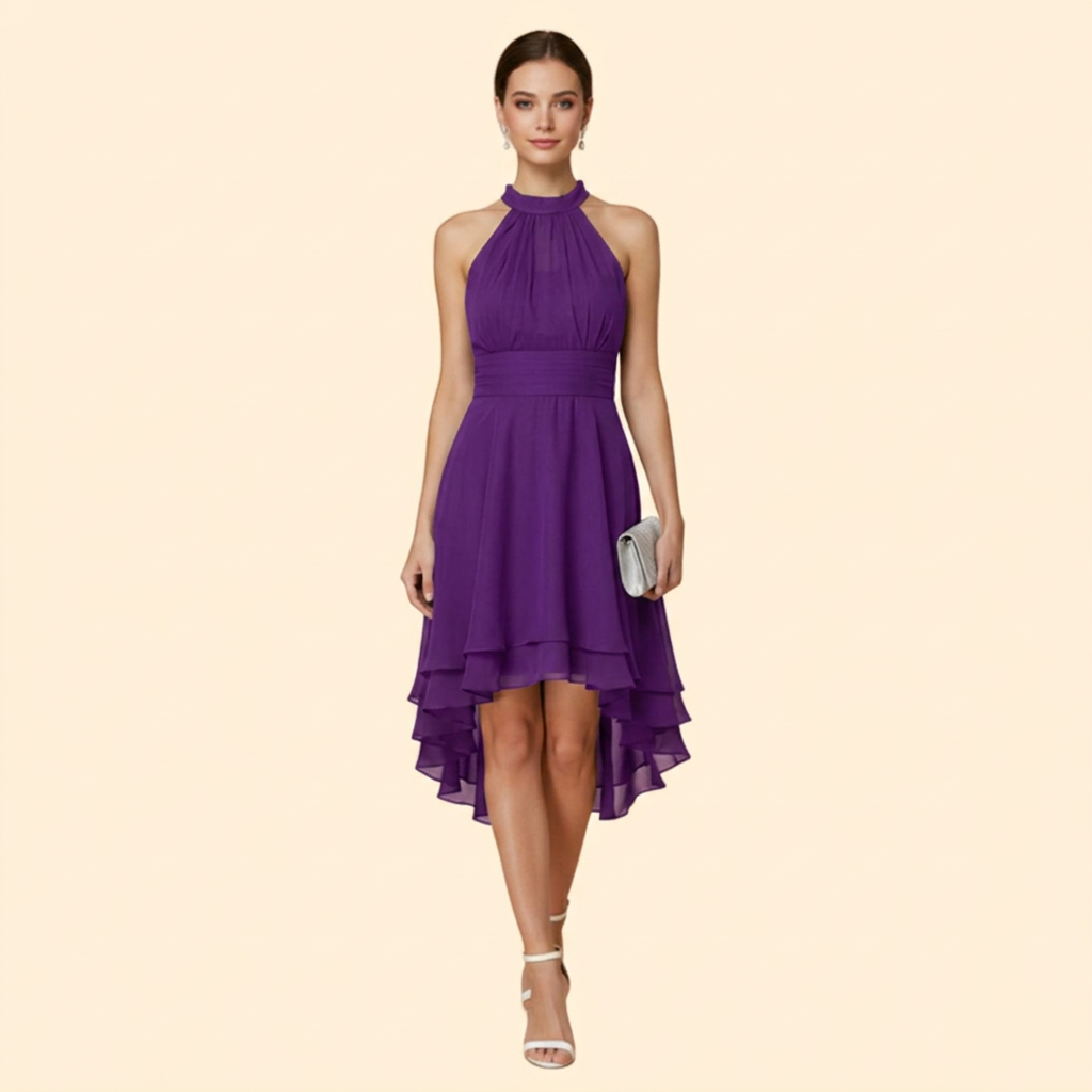 Women’s Ruffled Chiffon Dress