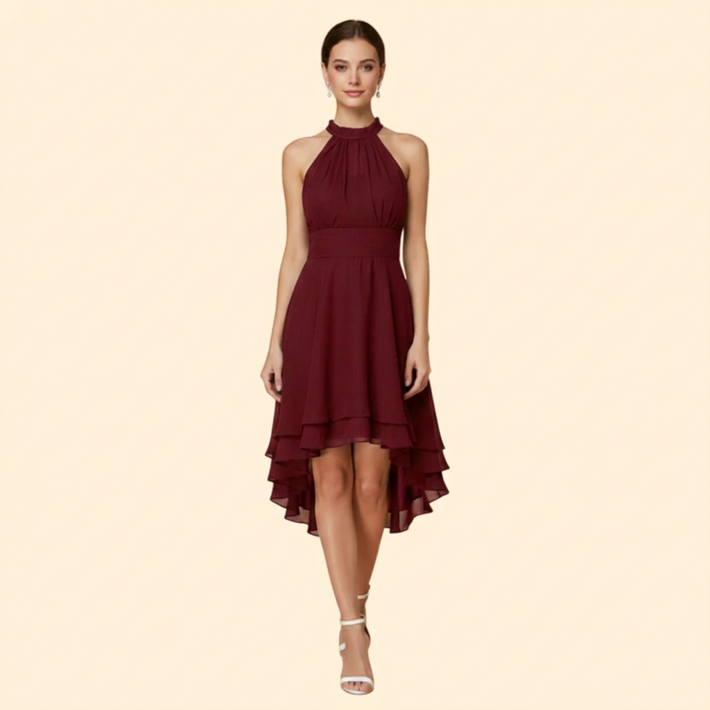 Women’s Ruffled Chiffon Dress