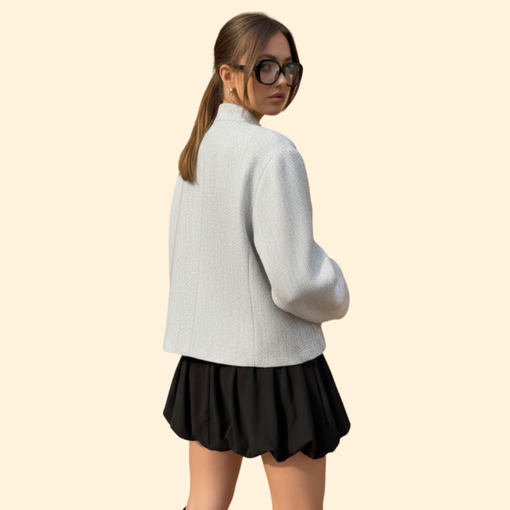 Women’s Bomber Jacket with Front Snap Buttons