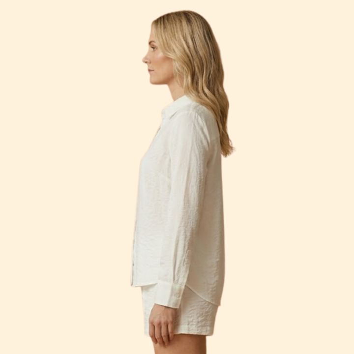 Women’s Shirt and Shorts Set with Button Detail