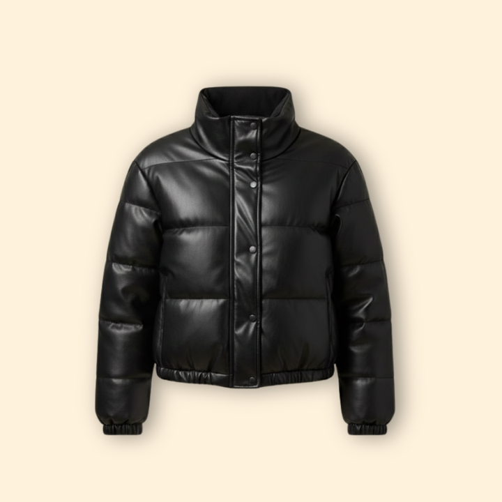 Women’s Bomber Jacket with High Stand Colla