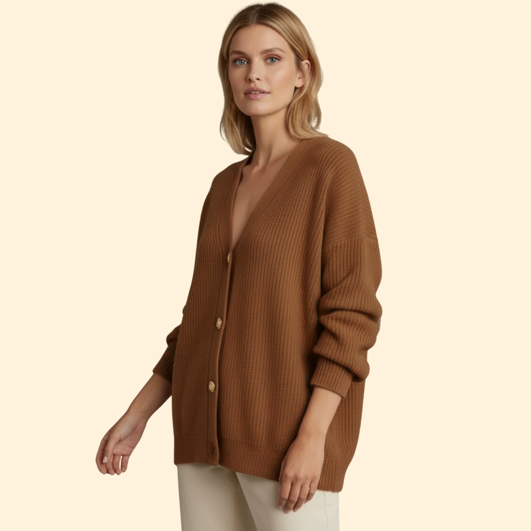 Women’s Ribbed Cardigan with Long Sleeves