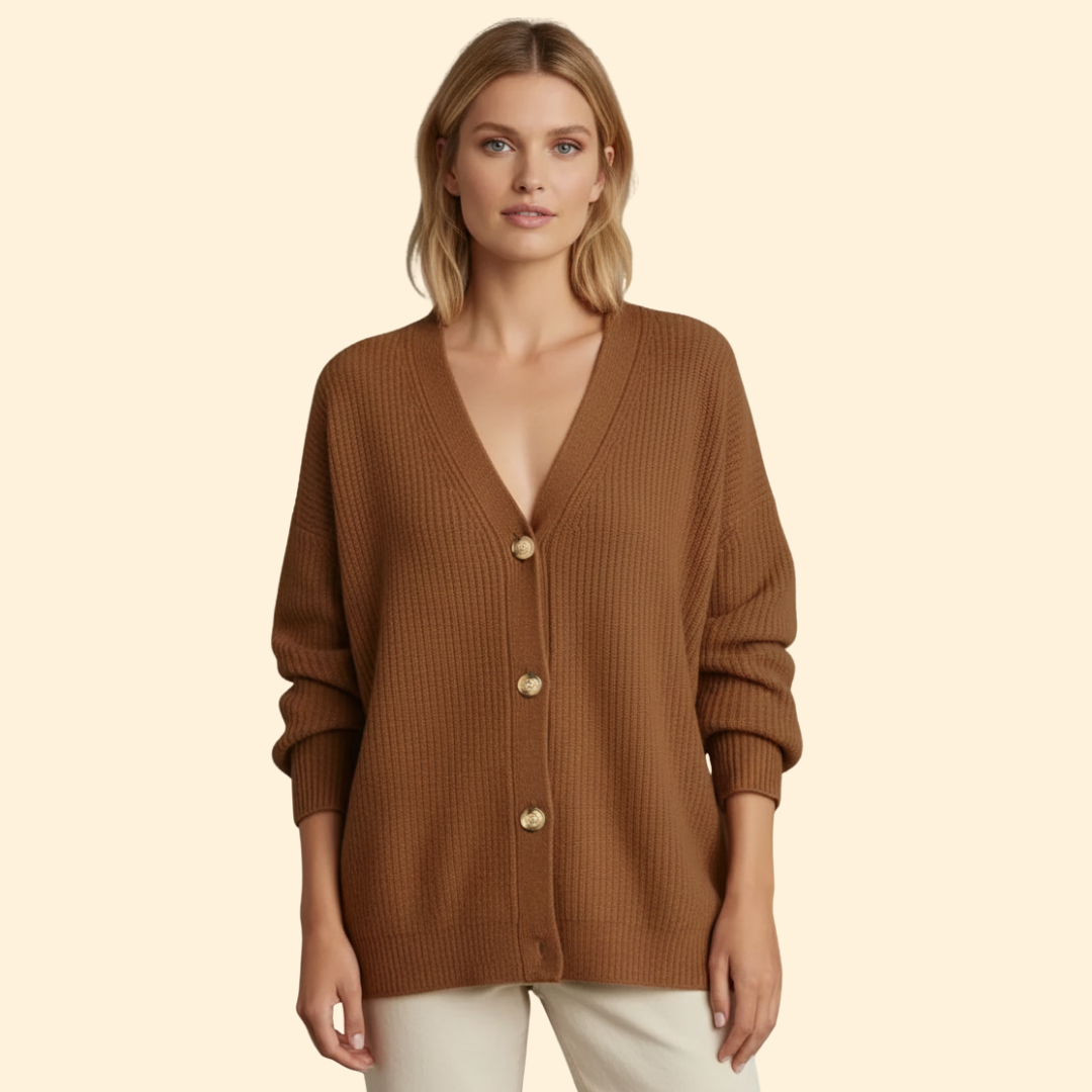 Women’s Ribbed Cardigan with Long Sleeves