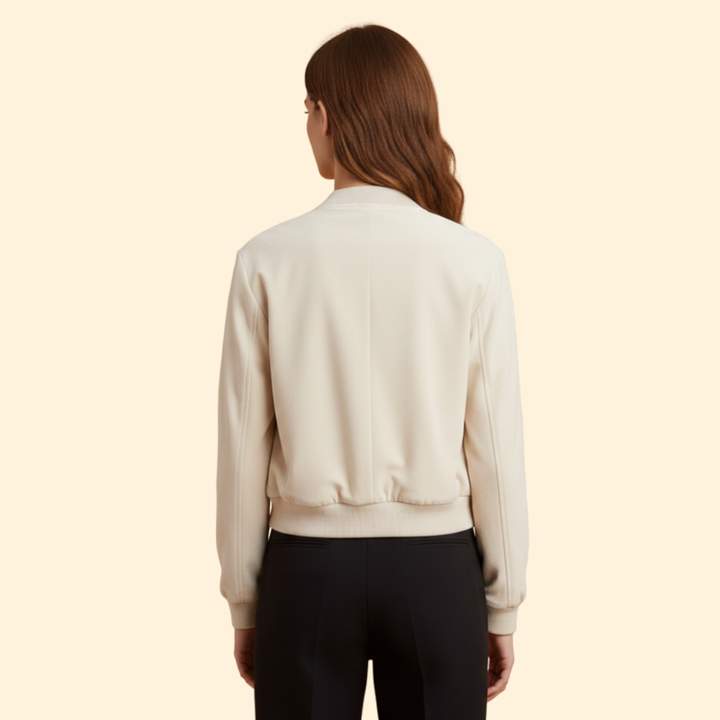 Women’s Bomber Jacket with Snap Buttons