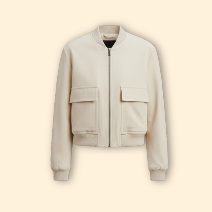 Women’s Bomber Jacket with Snap Buttons