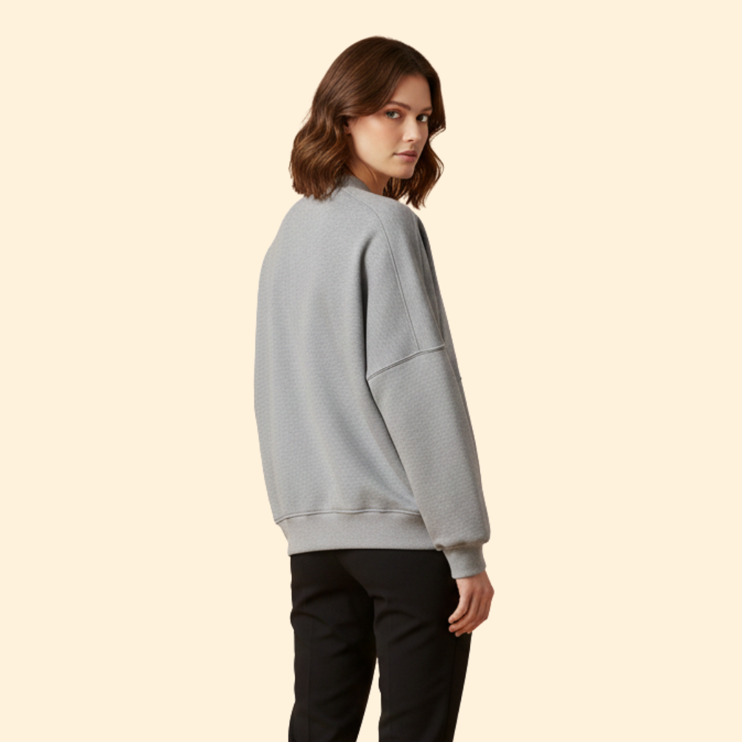 Women’s Bomber Jacket with Front Zipper