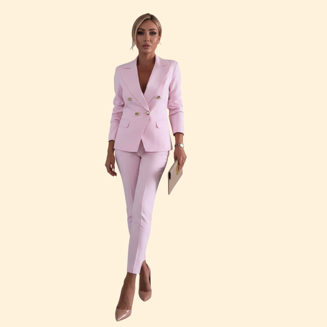 Women’s Suit Set with Double Breasted Blazer