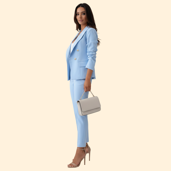 Women’s Suit Set with Double Breasted Blazer