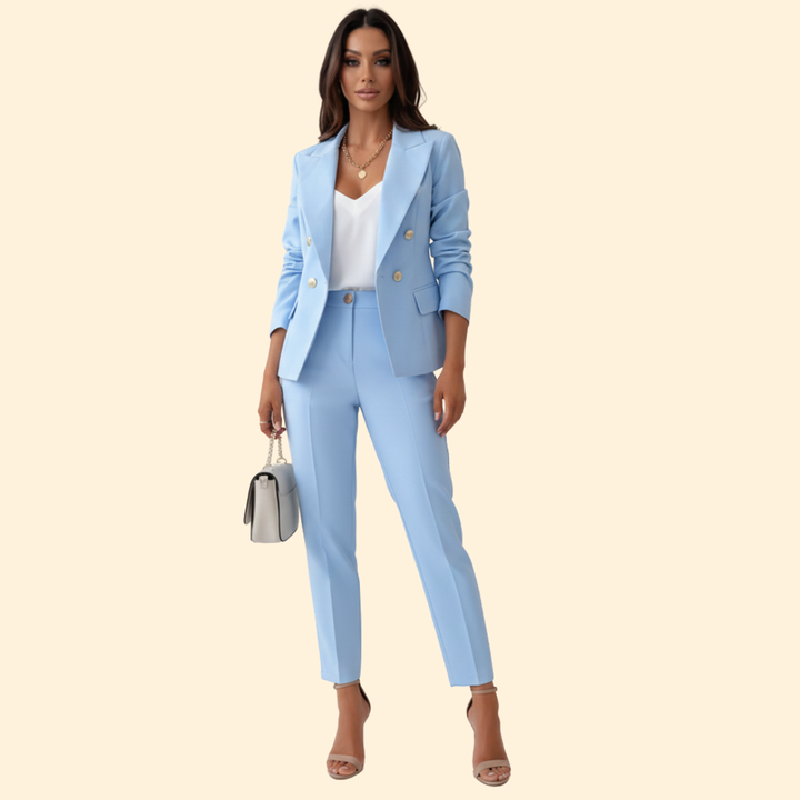 Women’s Suit Set with Double Breasted Blazer