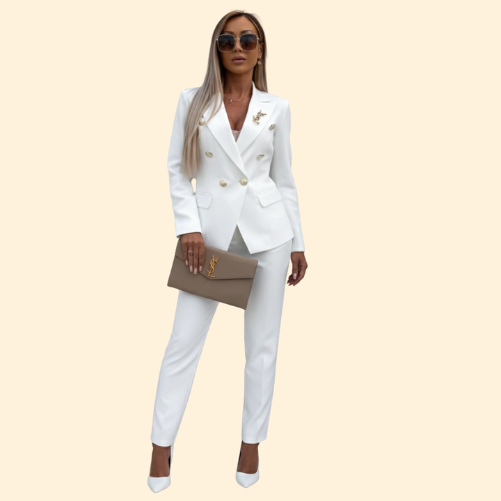 Women’s Suit Set with Double Breasted Blazer