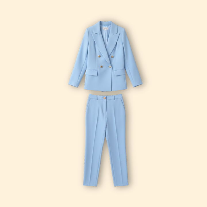 Women’s Suit Set with Double Breasted Blazer