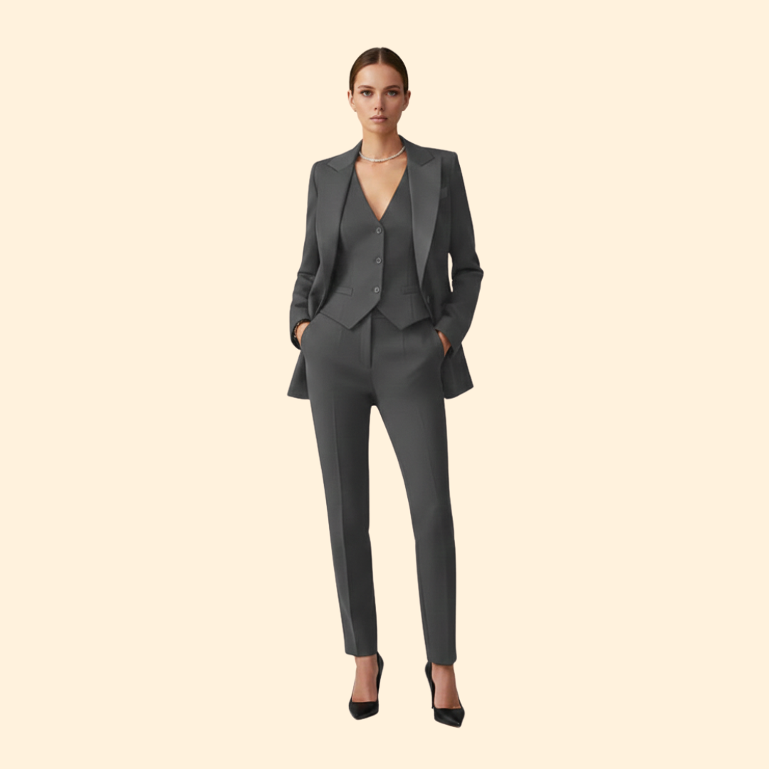 Women’s Suit Set with Tailored Vest