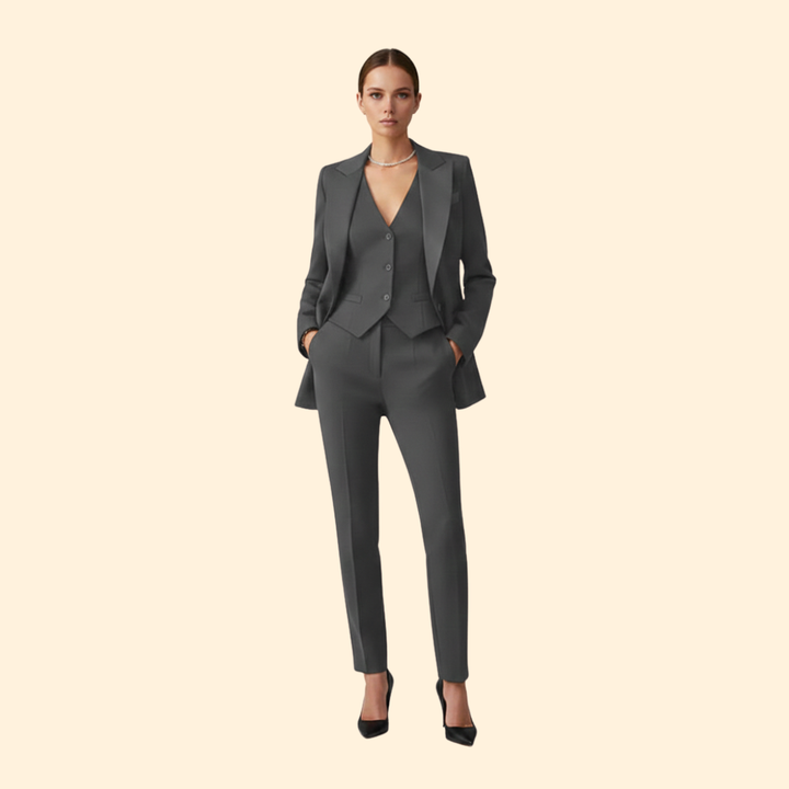 Women’s Suit Set with Tailored Vest
