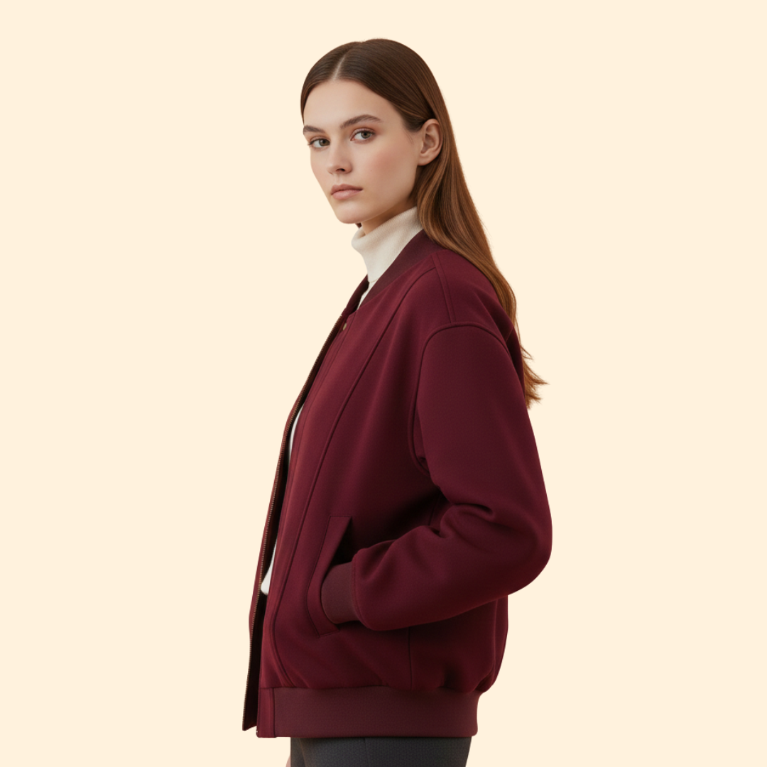 Women’s Varsity Bomber Jacket with Side Pockets