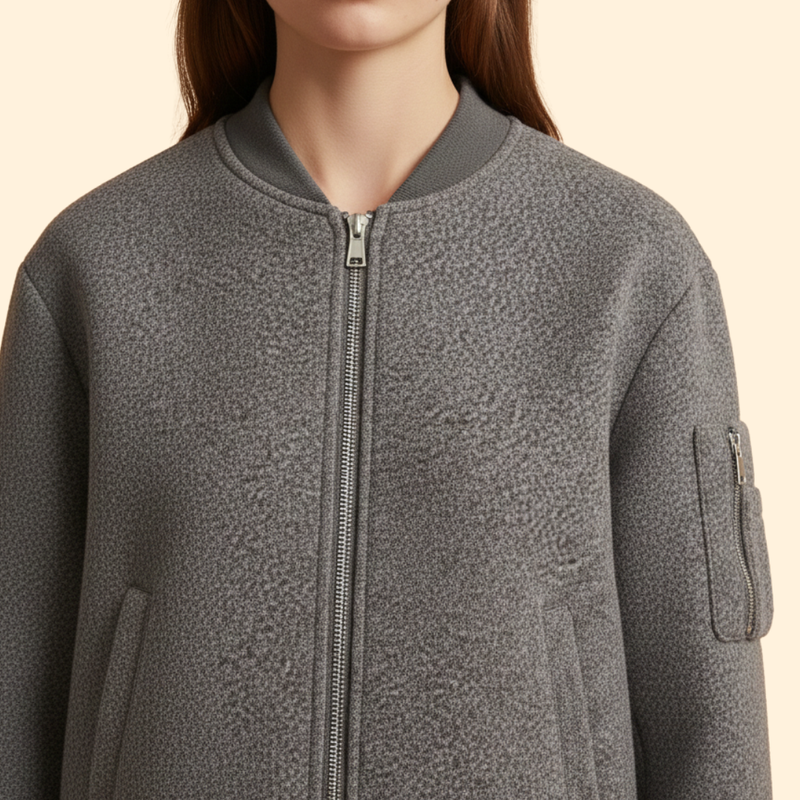 Women's Wool Blend Bomber Jacket