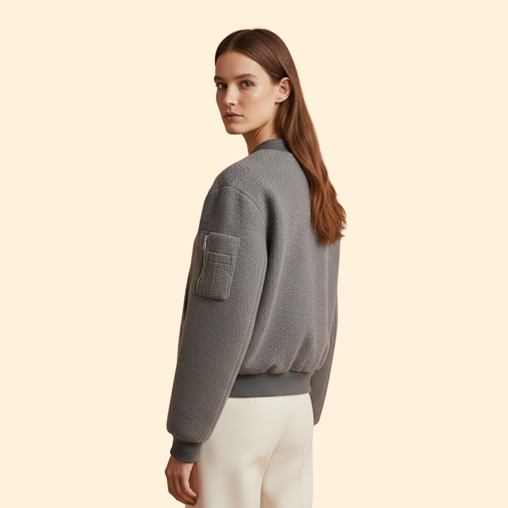 Women's Wool Blend Bomber Jacket