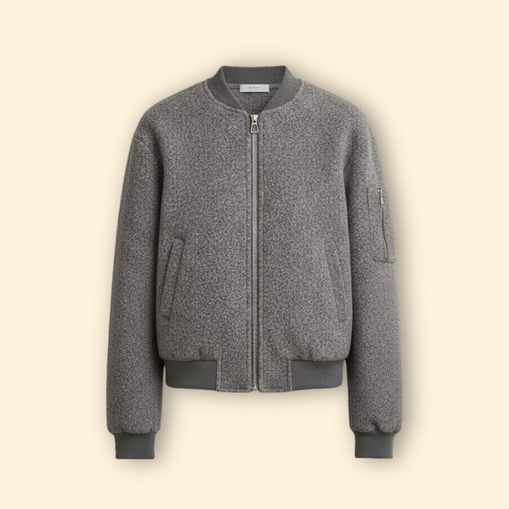 Women's Wool Blend Bomber Jacket