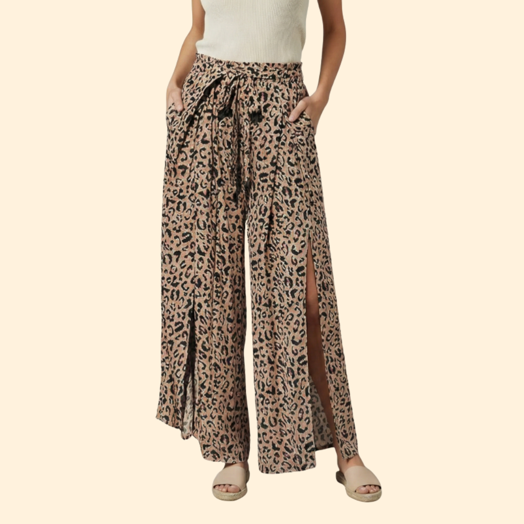 Women’s Wrap Front Pants with Side Slit