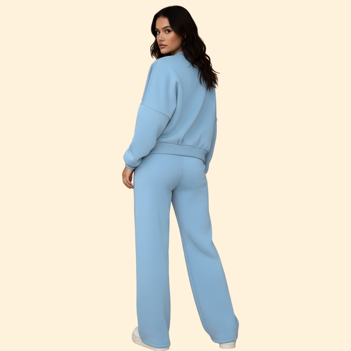 Women’s Zip-Up Bomber Jacket and Jogger Set