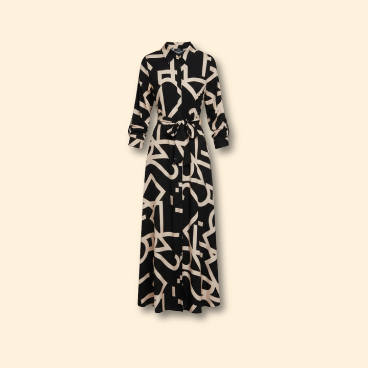 Women's  A-Line Dress with Abstract Print