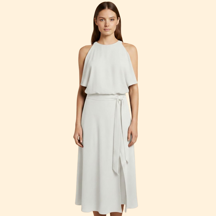 Women’s Draped Dress with Slit