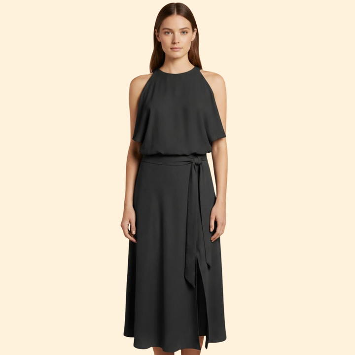 Women’s Draped Dress with Slit