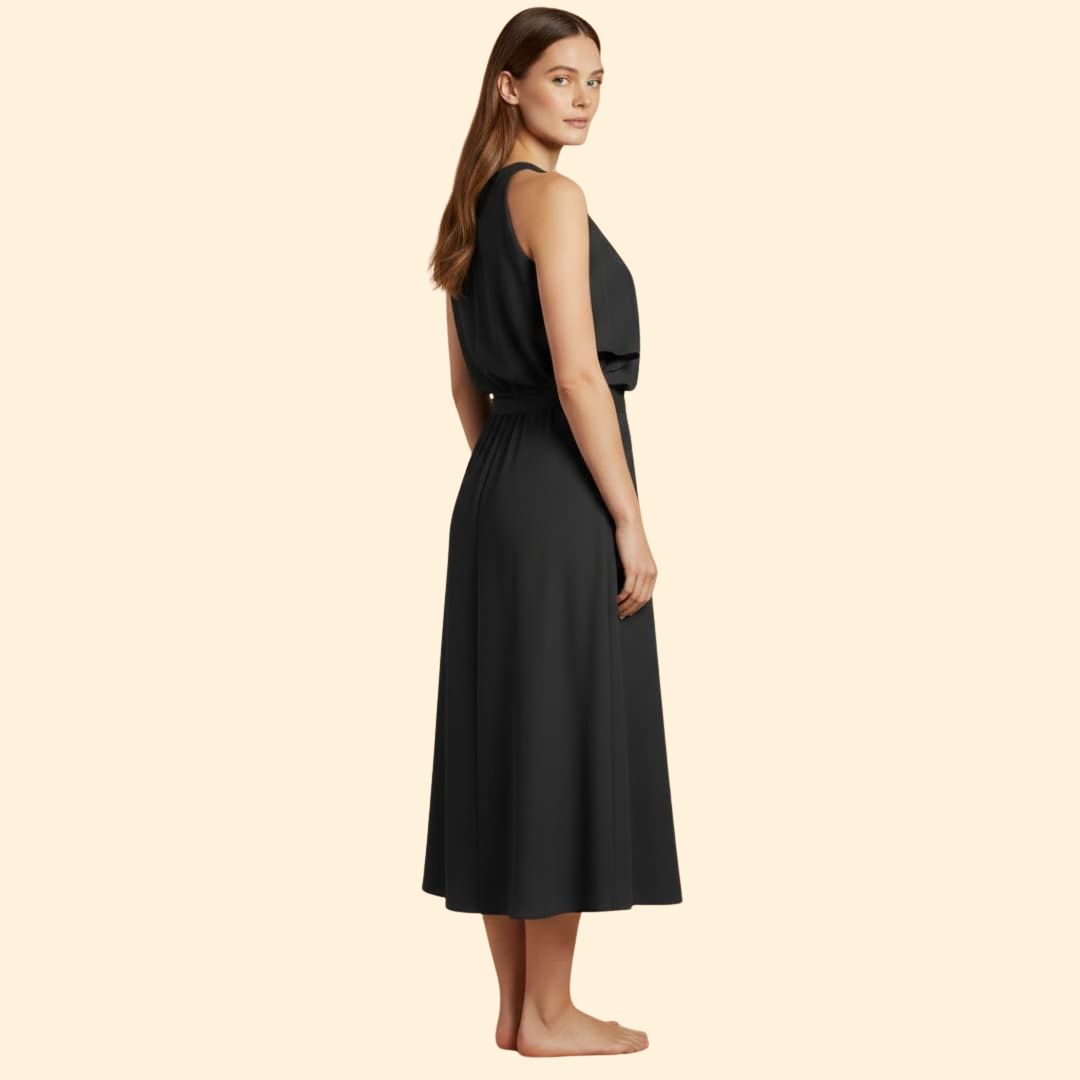 Women’s Draped Dress with Slit