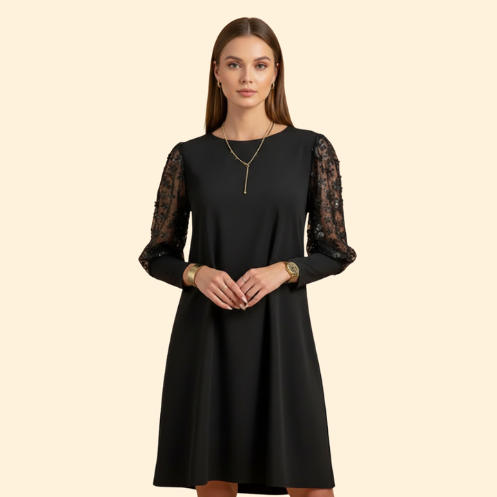 Women’s Dress with Lace Sleeves