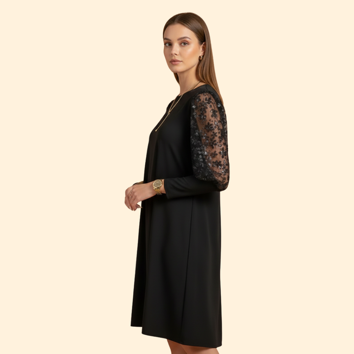 Women’s Dress with Lace Sleeves
