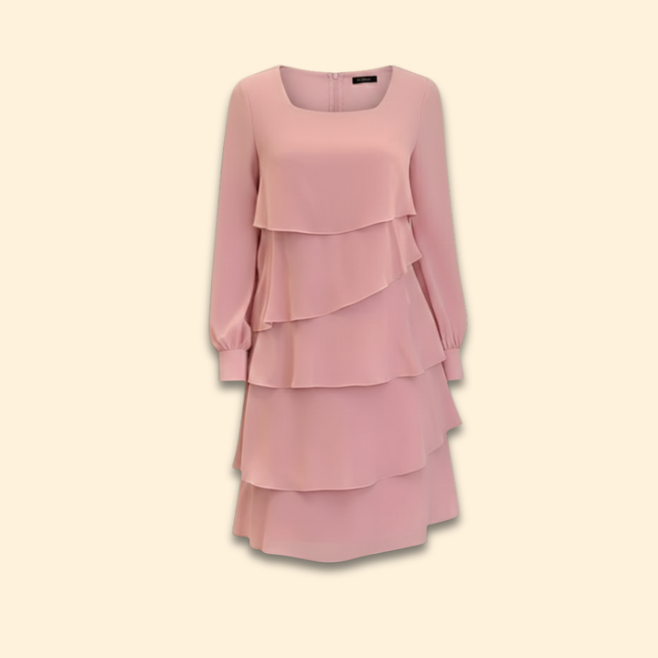 Women's Layered Dress with Long Sleeves