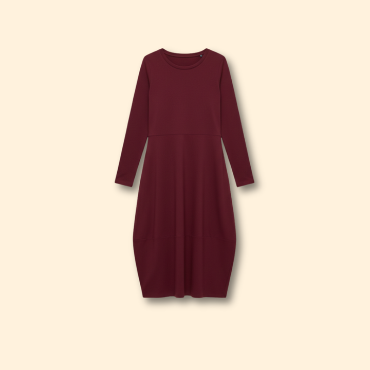 Women’s Long Sleeve Solid Color Dress