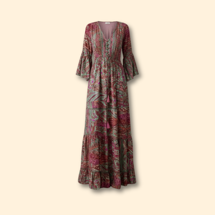 Women's Paisley Print Maxi Dress