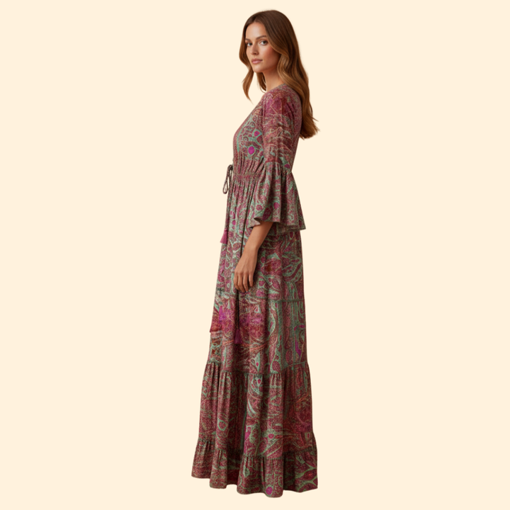 Women's Paisley Print Maxi Dress