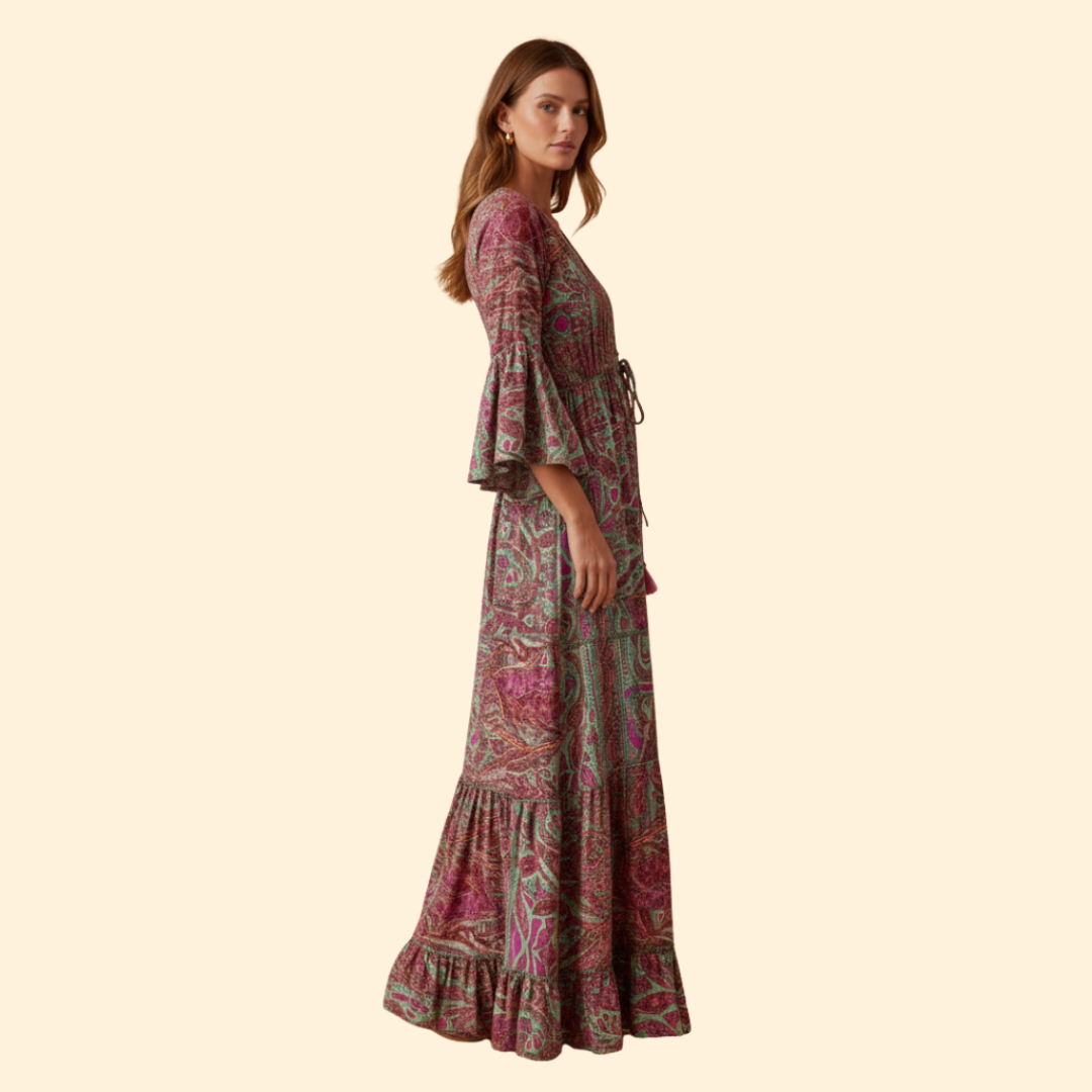 Women's Paisley Print Maxi Dress