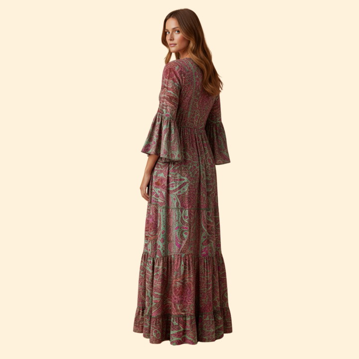 Women's Paisley Print Maxi Dress