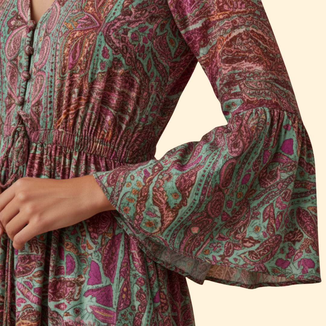 Women's Paisley Print Maxi Dress