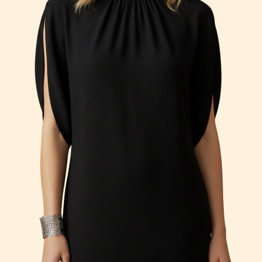 Women's Sleek Mock Neck Dress