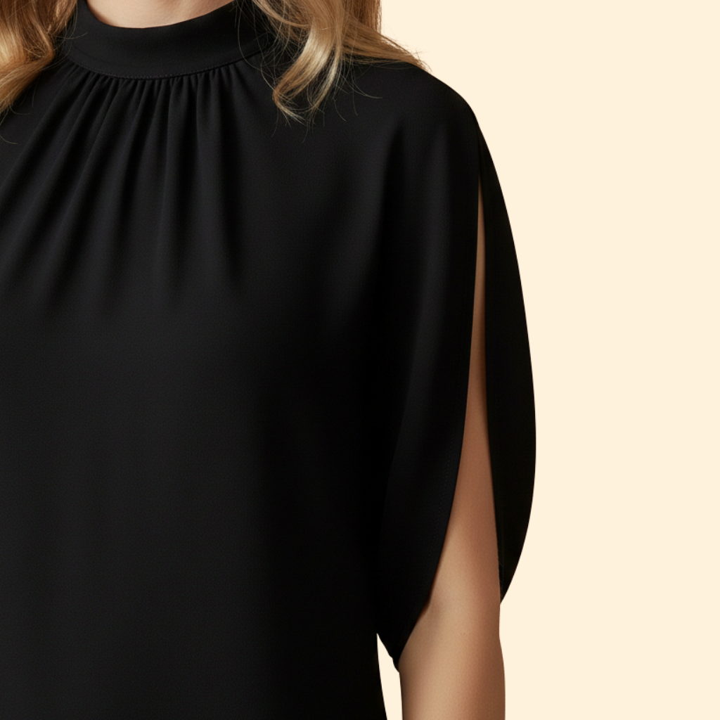 Women's Sleek Mock Neck Dress