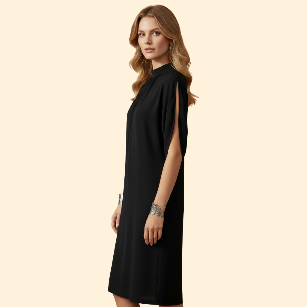Women's Sleek Mock Neck Dress