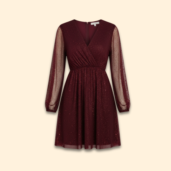 Women's Solid Color Maxi Dress with V-Neck