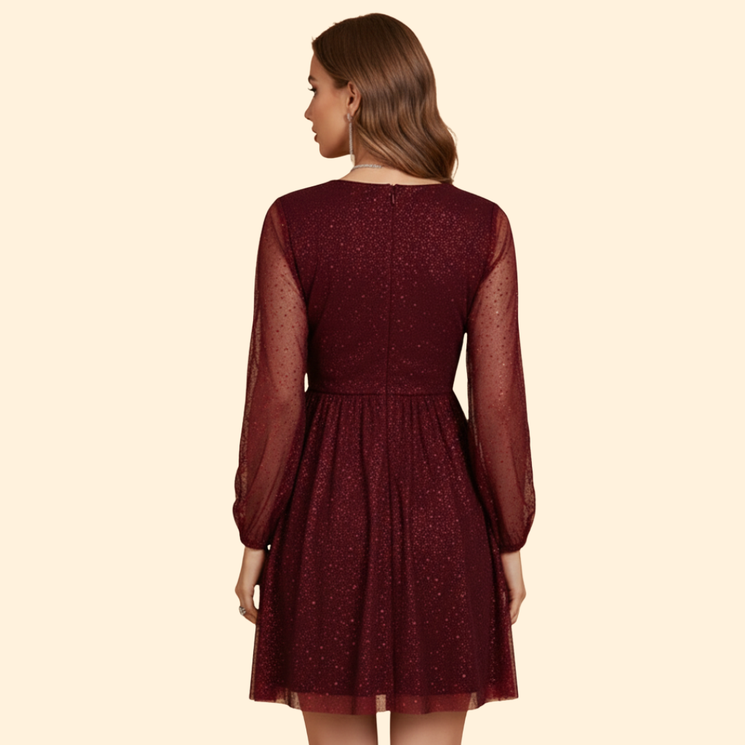 Women's Solid Color Maxi Dress with V-Neck