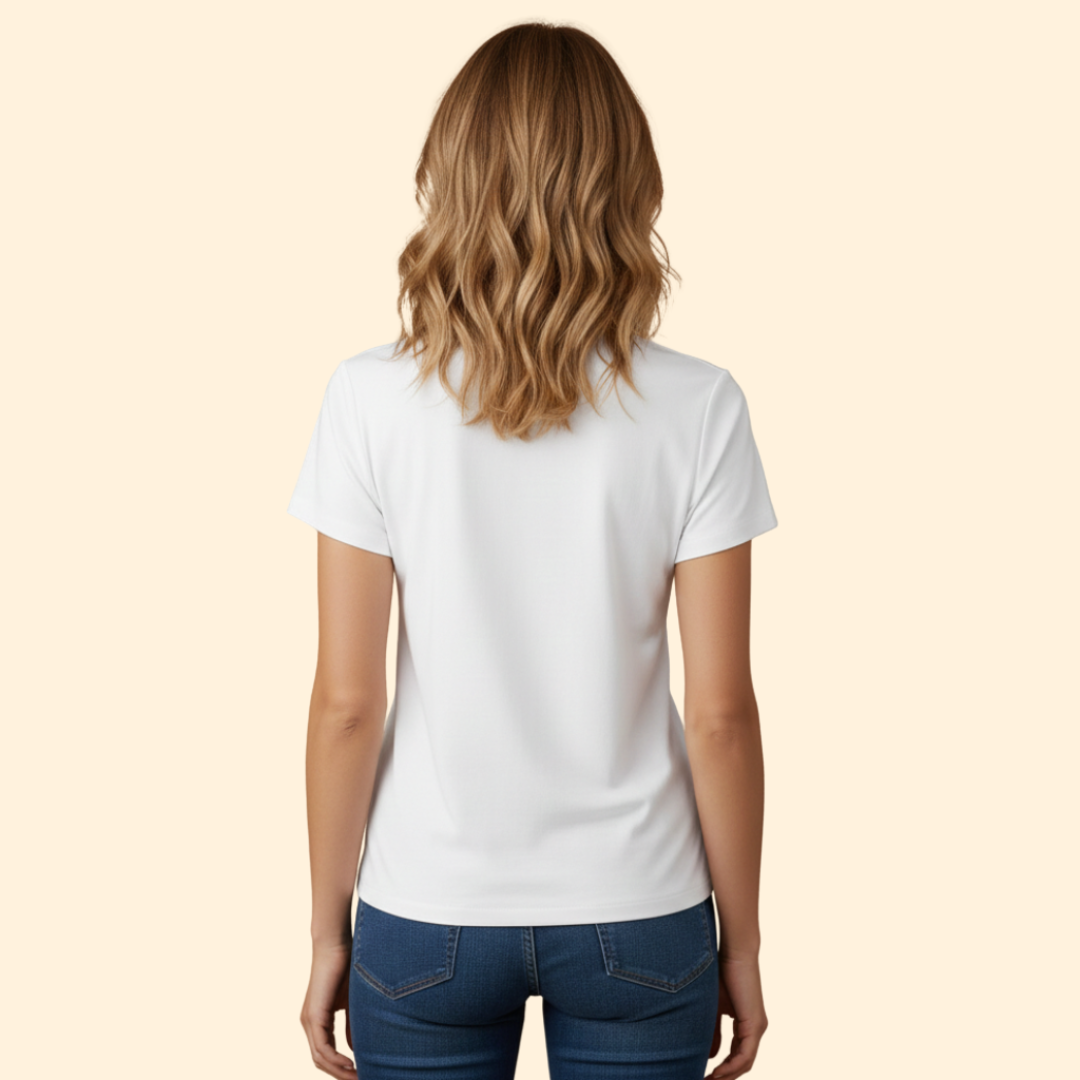 Women's V-Neck T-Shirt with Short Sleeves