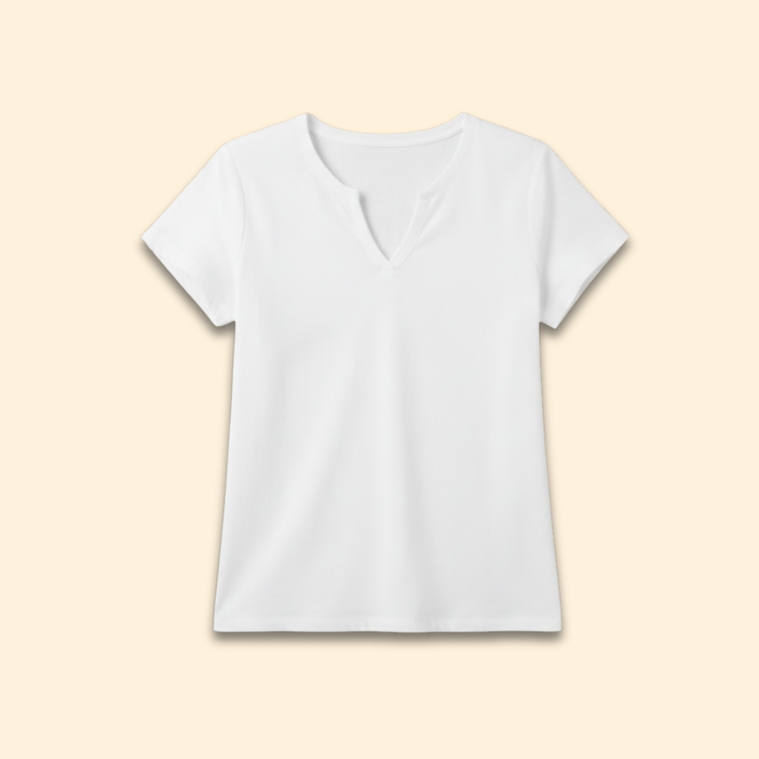 Women's V-Neck T-Shirt with Short Sleeves